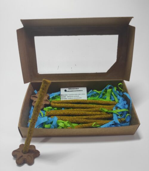 Incienso Natural Tibetano, exclusivo para espacios con Feng Shui, Área- Comunicación, 8 ú varita 10 cm.